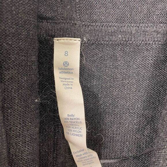 Lululemon Grey Drape Front Sweater - Picture 7 of 7